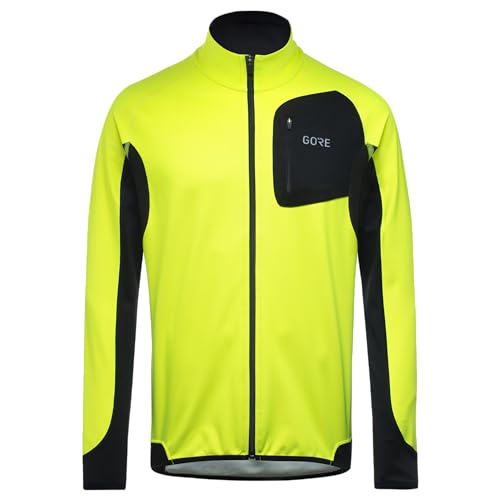 GORE Wear R3 Herren Trikot Partial GORE WINDSTOPPER, M, Neon-Gelb/Schwarz