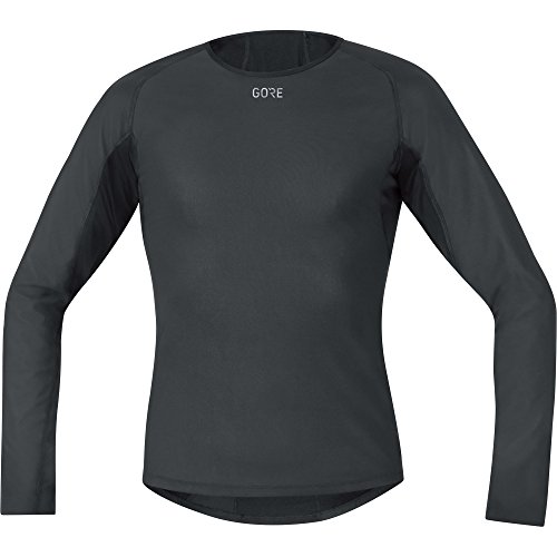 GORE WEAR Winddichtes Herren Thermo-Unterzieh-Shirt, Multisport, GORE WINDSTOPPER, L, Schwarz