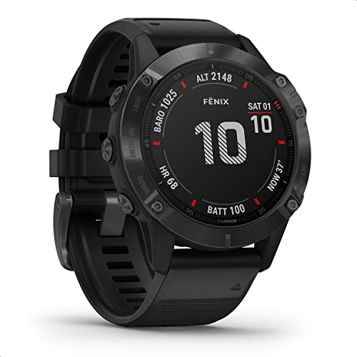 Garmin fenix 6 PRO – GPS-Multisport-Smartwatch mit 1,3 Zoll Display, vorinstallierten Europakarten, Garmin Music und Garmin Pay. Wasserdicht bis 10 ATM und bis zu 14 Tage Akkulaufzeit