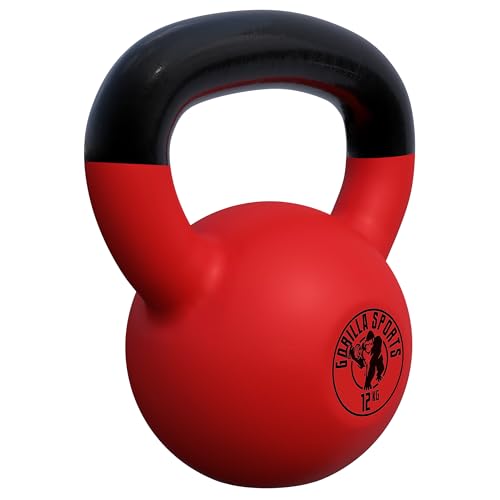 GORILLA SPORTS® Kettlebell - 2-32 kg Gewichte, Einzeln/Set, Gusseisen, Vinyl Beschichtung, Bodenschonende - Kugelhantel, Schwunghantel, Kugelgewicht, Rundgewichte für Fitness, Gym, Krafttraining